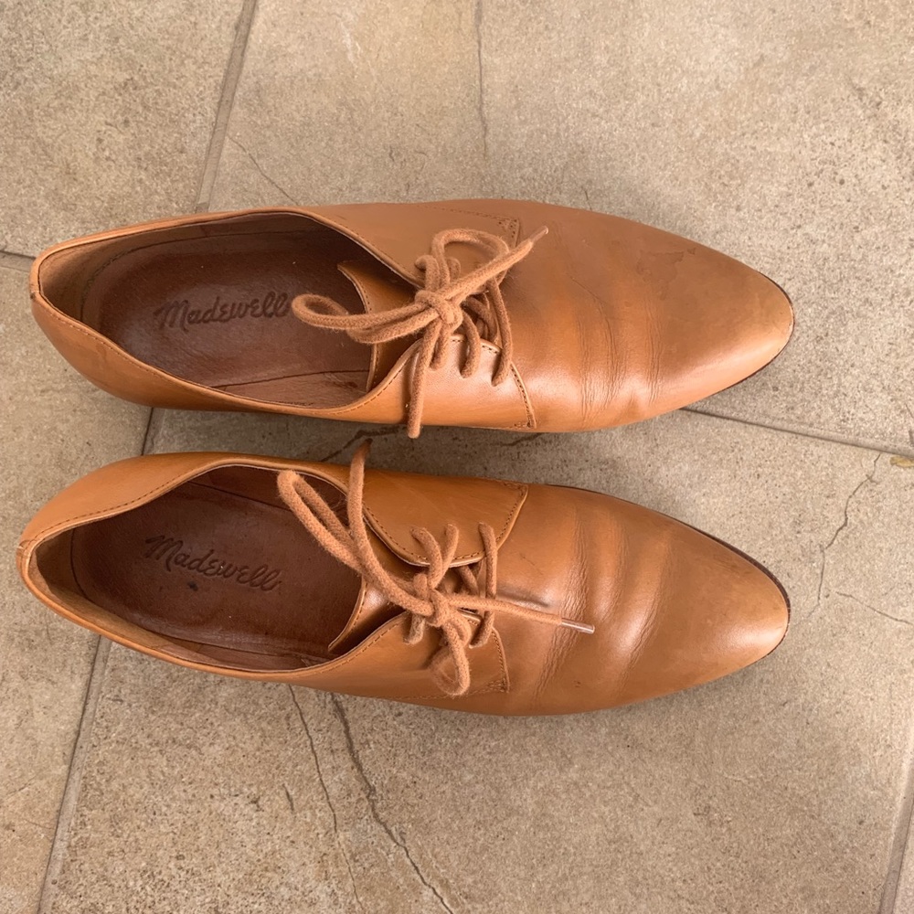 Madewell The Jess Oxfords in English Saddle 9